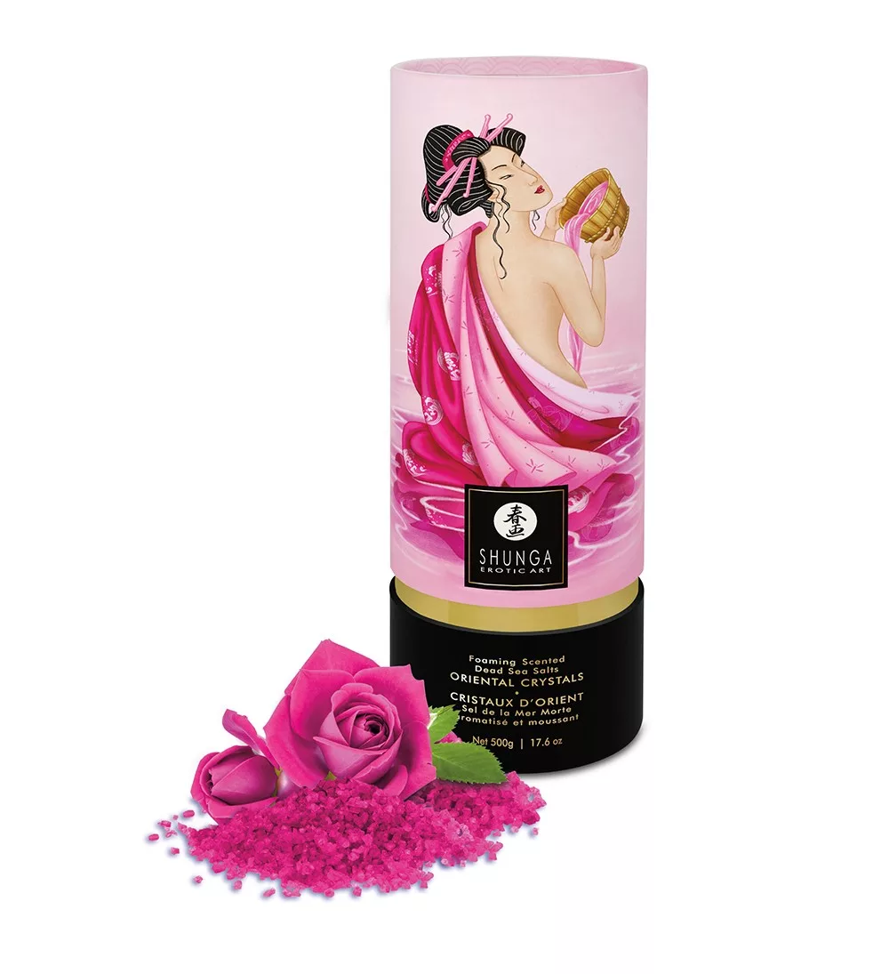 Sel de la mer morte aromatisé et moussant Aphrodisia 500 gr Shunga