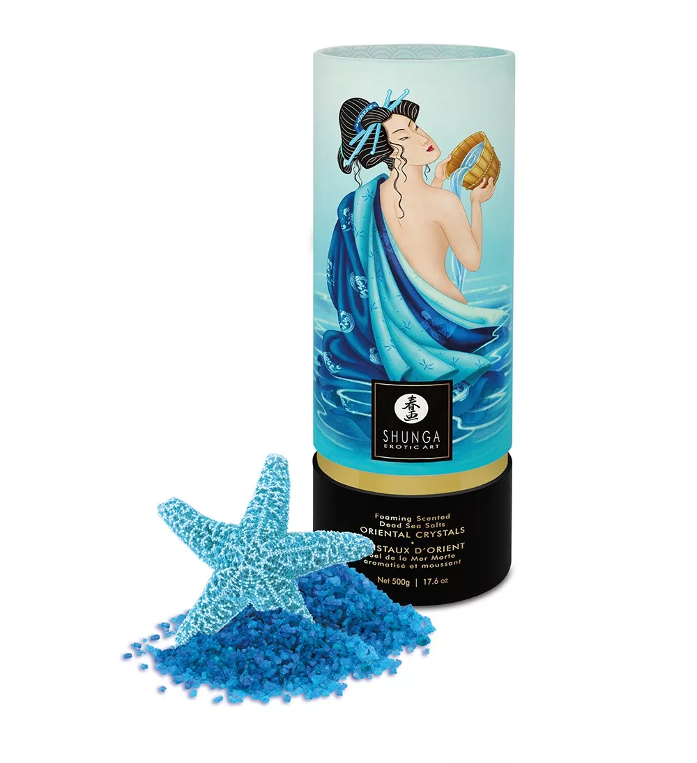 Sel de la mer morte aromatisé et moussant Océan de Tentations 500 gr Shunga