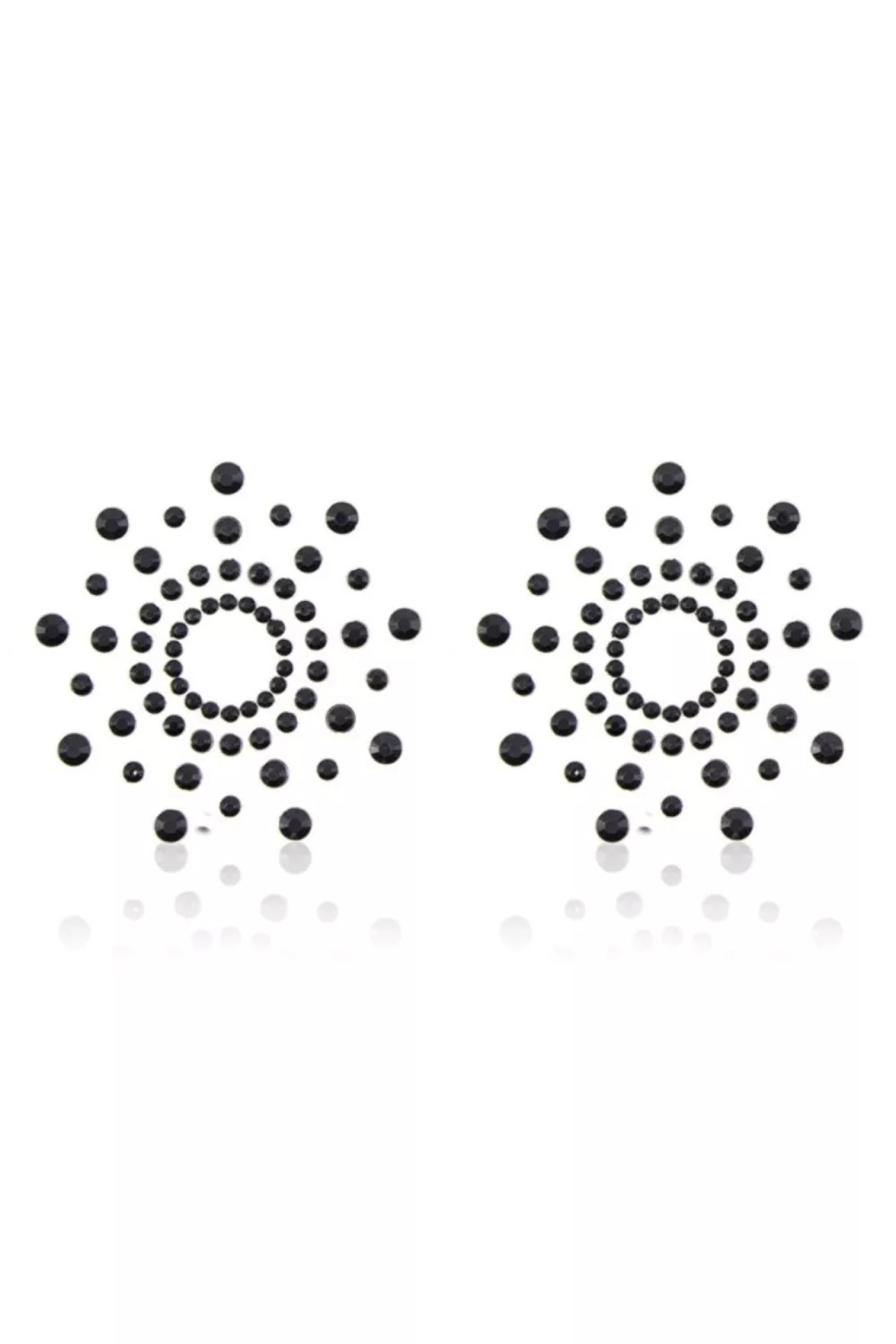 Paire de cache tétons adhésifs strass noir