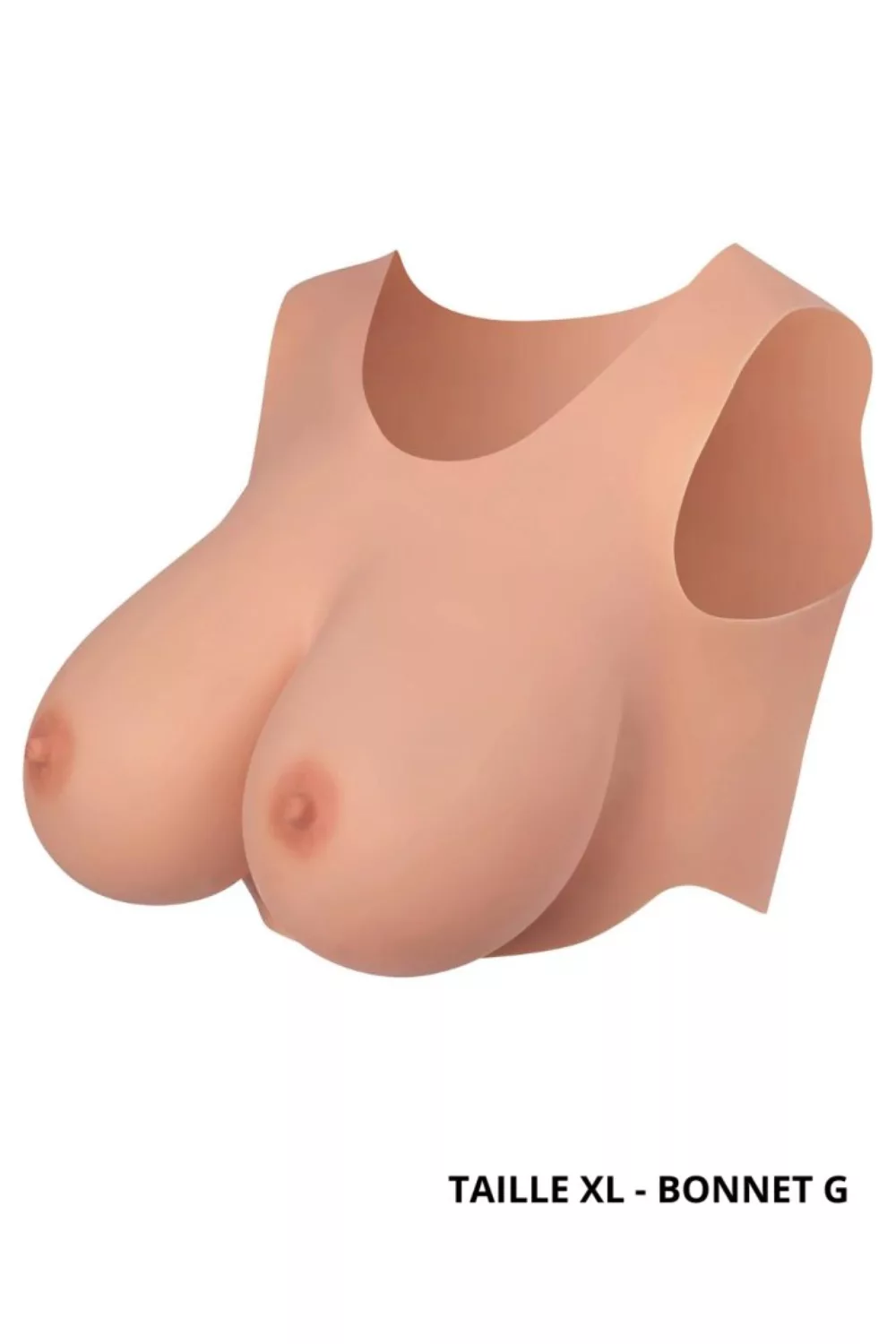 Buste seins réaliste couleur peau claire Taille XL Bonnet G