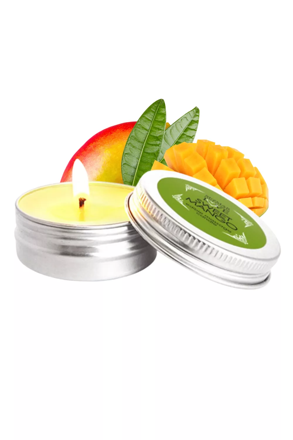 Mini Bougie de massage Mangue 30ml 100% naturelle