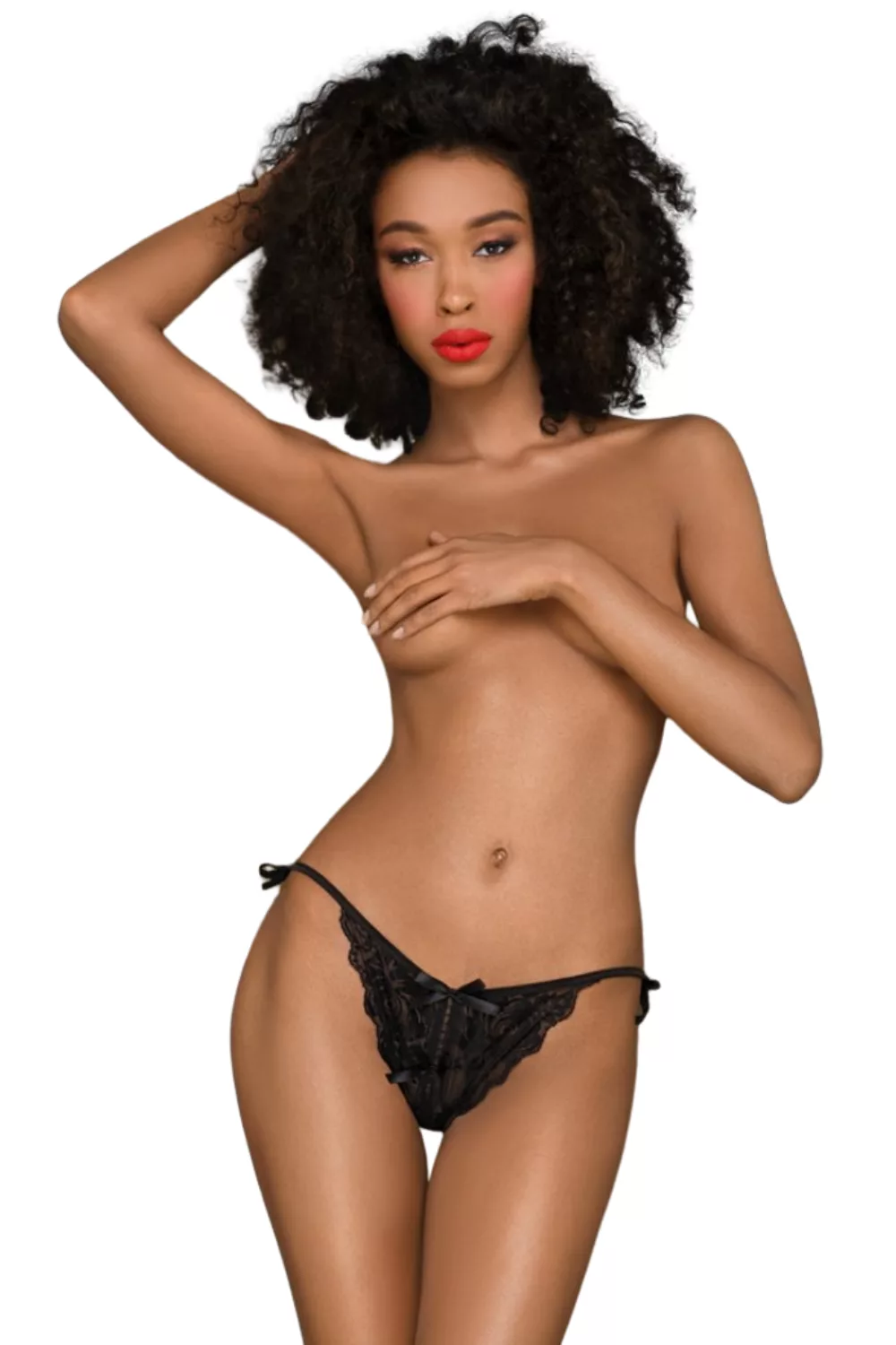 Culotte ouverte noire Too hot to be real