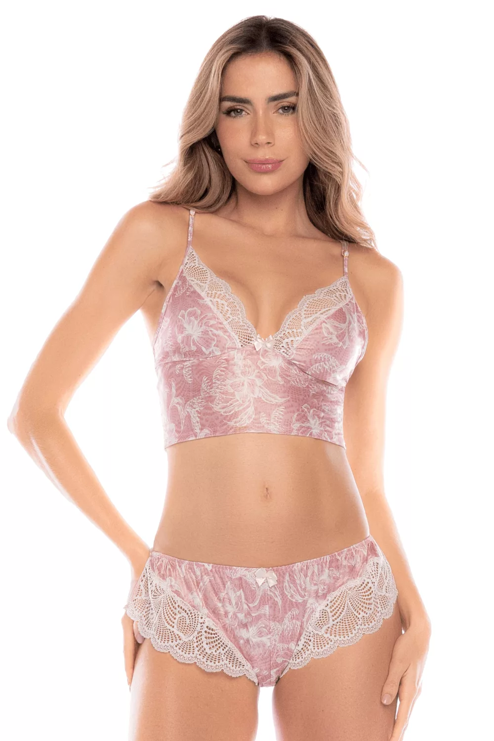 Ensemble 2 pièces rose dentelle confort et sensualité – Mapalé