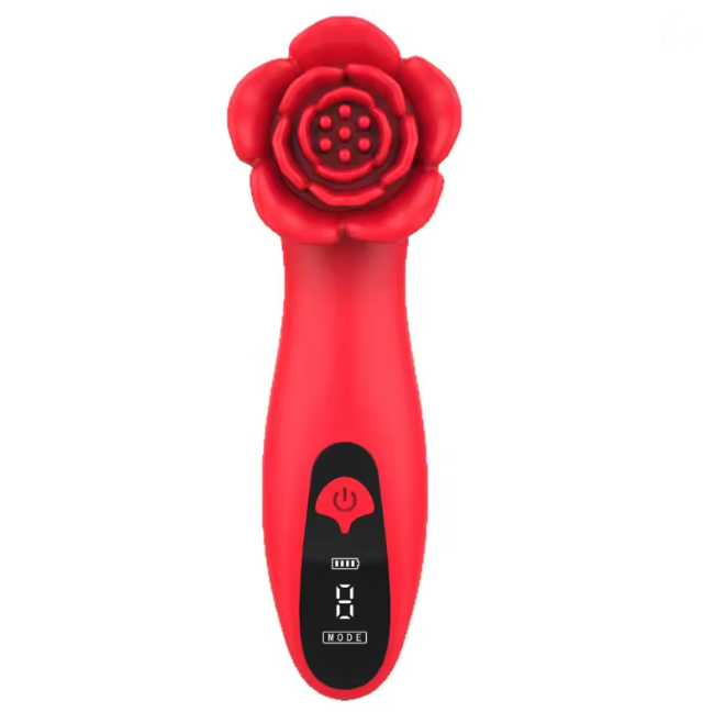 Vibromasseur féminin élégant avec design moderne et stimulation clitoridienne multi fréquence haute intensité.